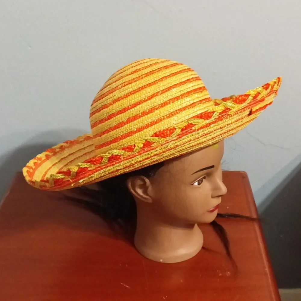 Street smart by Betmar women's orange green and tan summer hat 🌞⛱️